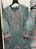 PAKISTANI PISTA GREEN EMBRIODED SUIT