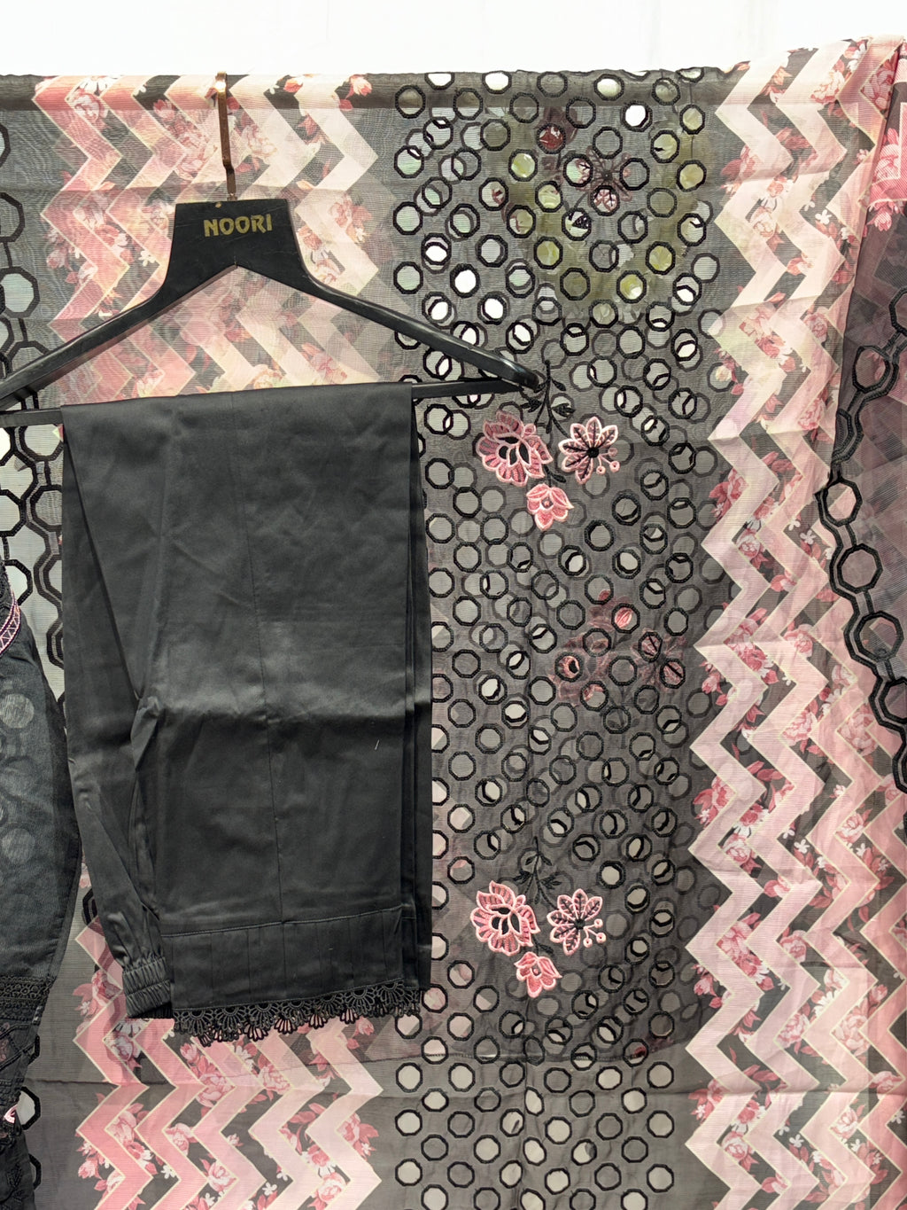 PAKISTANI DARK BLACK EMBROIDED SUIT