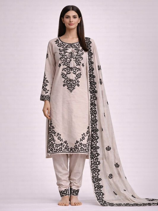 Pink Embroidered Pakistani Farshi Salwar Suit