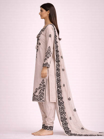 Pink Embroidered Pakistani Farshi Salwar Suit