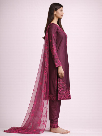 PAKISTANI PINK CUTWORK FARSHI SALWAR SUIT