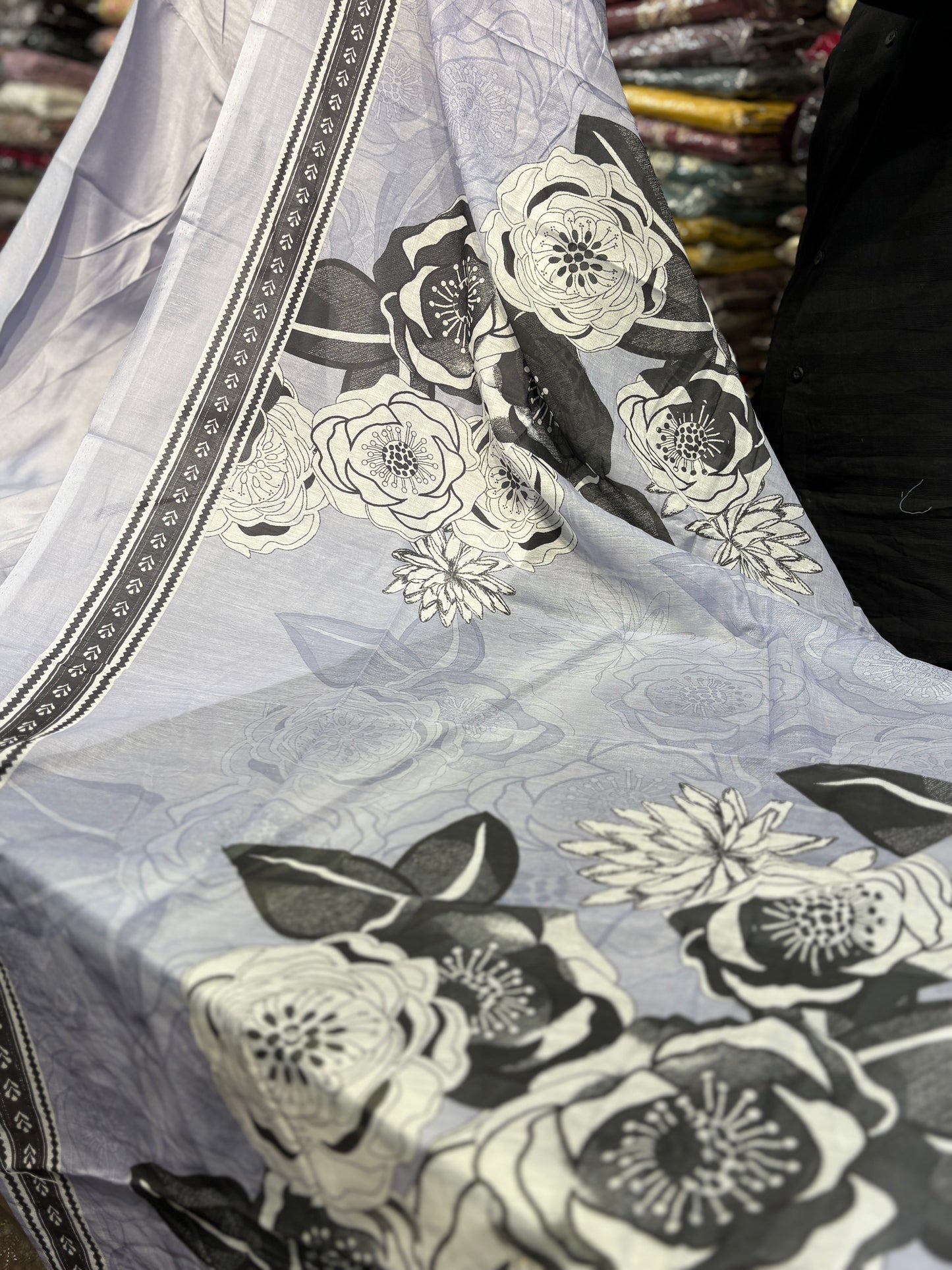 Purple Embroidered Pakistani Farshi Salwar Suit