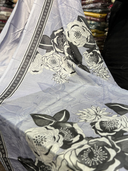 Purple Embroidered Pakistani Farshi Salwar Suit