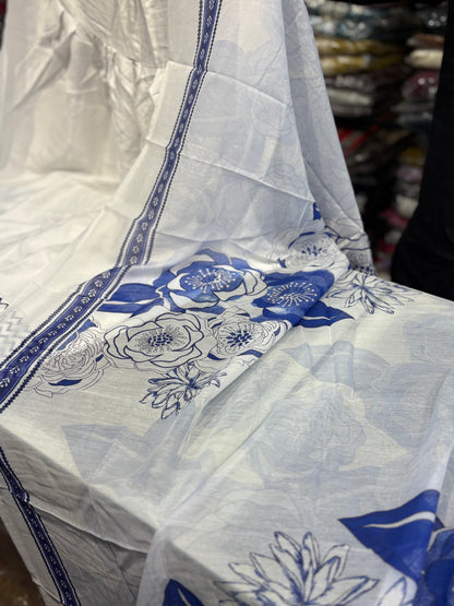 White Embroidered Pakistani Farshi Salwar Suit